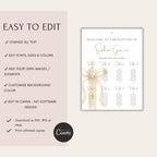 Gold Candle Baptism Seating Chart