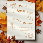 Handdrawn Friendsgiving Gathering Invitation