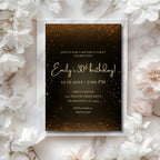 Elegant Gold Glitter Birthday Invitation