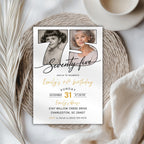 Photo Timeline 75th Birthday Invitation