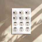 Elegant Gender Reveal Voting Stickers