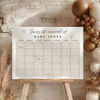 Elegant Gender Reveal Due Date Calendar