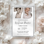 Photo Timeline 75th Birthday Invitation