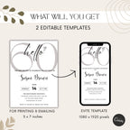 Minimal 60th Birthday Invitation