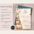 Elegant Boho Friendsgiving Dinner Invitation