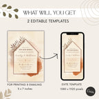 Watercolor Boho Housewarming Party Invitation