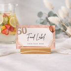 50th Birthday Food Labels Rose Gold