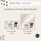 Black Bow Place Cards