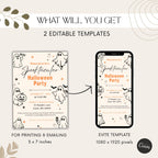 Cute Ghost Halloween Party Invitation