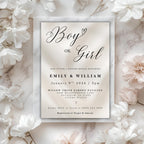 Elegant Boy or Girl Gender Reveal Invitation
