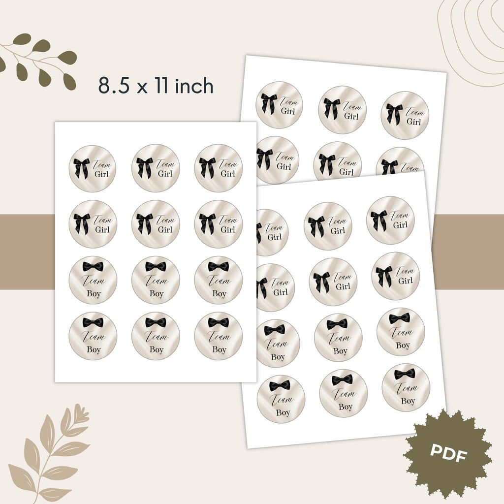Elegant Gender Reveal Voting Stickers