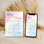 Blue or Pink Gender Reveal Invitation