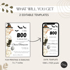 Halloween Baby Shower Invitation Little Boo