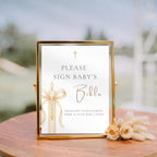 Gold Candle "Sign My Bible" Sign