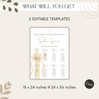 Gold Candle Baptism Seating Chart