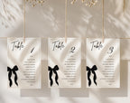 Black Bow Birthday Seating Chart