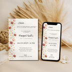 Elegant Wildflower Surprise Birthday Invitation