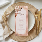 Rose Gold 50th Birthday Menu Card
