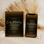 Elegant Gold Glitter Birthday Invitation