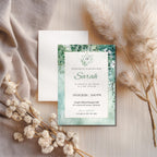 Greenery Bat Mitzvah Invitation