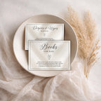 Elegant Gender Reveal Books for Baby Card