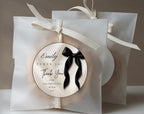 Black Bow Favor Tags