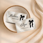 Black Bow Place Cards