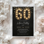 Marquee Lights 60th Birthday Invitation