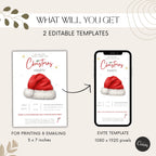 Santa Hat Christmas Party Invitation
