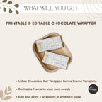 Gold Candle Baptism Chocolate Bar Wrapper