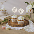 Elegant Gender Reveal Cupcake Toppers