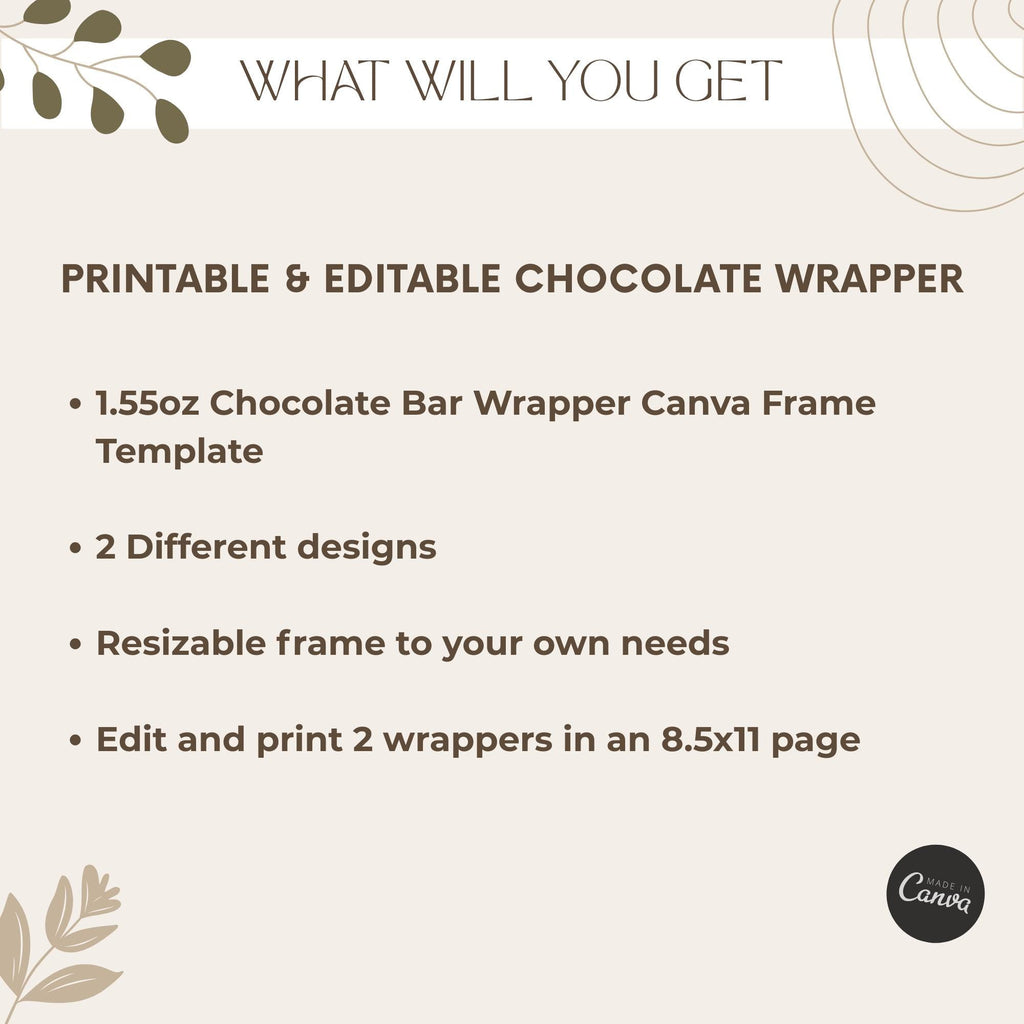 Elegant Gender Reveal Chocolate Bar Wrapper