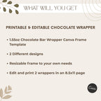 Elegant Gender Reveal Chocolate Bar Wrapper