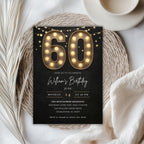 Marquee Lights 60th Birthday Invitation
