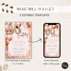 Rose Gold 50th Birthday Invitation