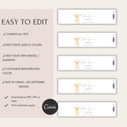 Gold Candle Baptism Water Bottle Labels