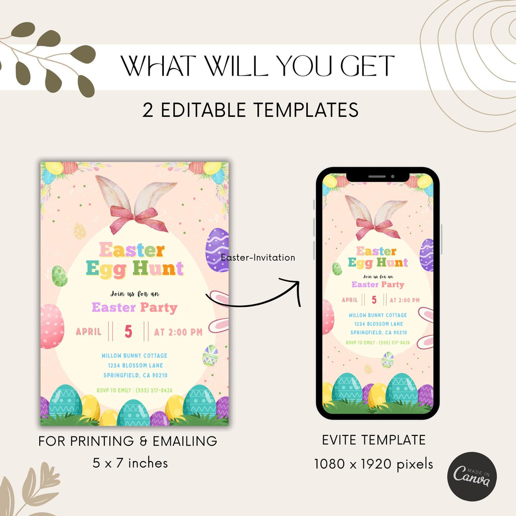 Easter Egg Hunt Party Invitation