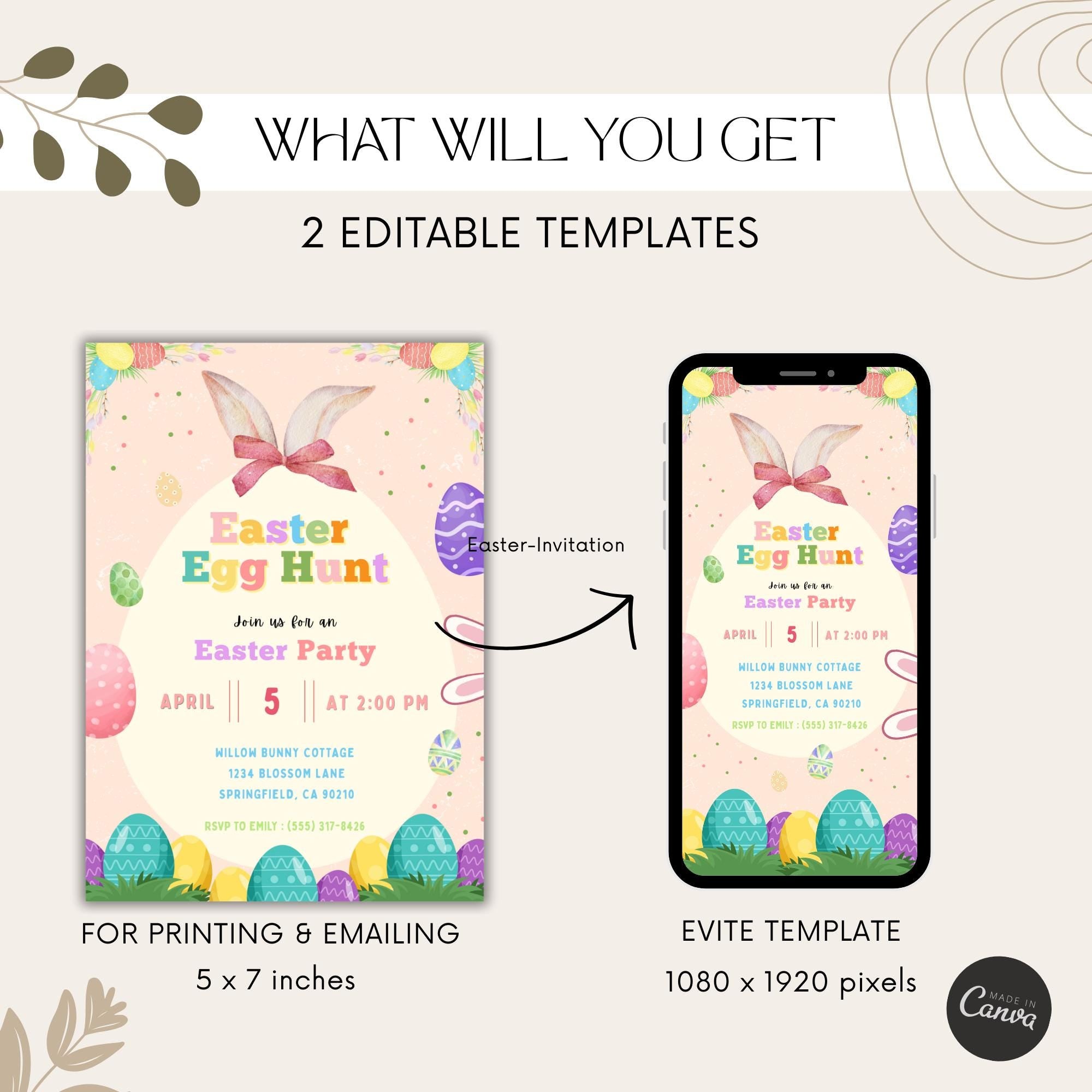 Easter Egg Hunt Party Invitation