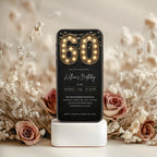 Marquee Lights 60th Birthday Invitation