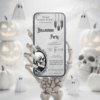 Gothic Skull Halloween Party Invitation