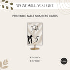 Black Bow Table Numbers 1-6