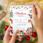 Gingerbread Christmas Invitation Template