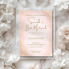 Pink Gold Bat Mitzvah Invitation