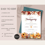 Autumn Thanksgiving Celebration Invitation
