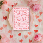 Handdrawn Galentine's Girls Night Invitation