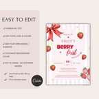 Berry First Birthday Invitation