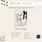Black Bow Photo Booth Sign
