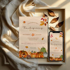 Pumpkin Fall Thanksgiving Dinner Invitation