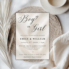 Elegant Boy or Girl Gender Reveal Invitation