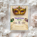 Masquerade Mardi Gras Party Invitation